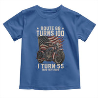 Route Highway 66 Turns 100 I Turn 55 Toddler T Shirt Vintage 1971 American Classic V-Twin Motorcycle Lover 55th Birthday Gift
