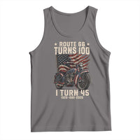 Route Highway 66 Turns 100 I Turn 45 Tank Top Vintage 1981 American Classic V-Twin Motorcycle Lover 45th Birthday Gift