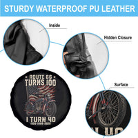 Route Highway 66 Turns 100 I Turn 40 Spare Tire Cover Vintage 1986 American Classic V-Twin Motorcycle Lover 40th Birthday Gift