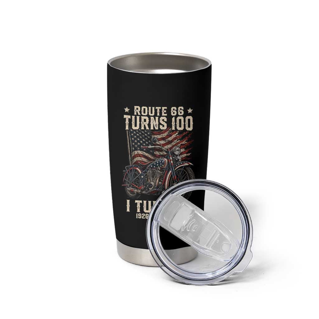 Route Highway 66 Turns 100 I Turn 40 Tumbler Cup Vintage 1986 American Classic V-Twin Motorcycle Lover 40th Birthday Gift