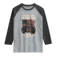Route Highway 66 Turns 100 I Turn 35 Raglan Shirt Vintage 1991 American Clasic V-Twin Motorcycle Lover 35th Birthday Gift