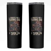 Route Highway 66 Turns 100 I Turn 35 Skinny Tumbler Vintage 1991 American Clasic V-Twin Motorcycle Lover 35th Birthday Gift