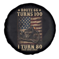 Route Highway 66 Turns 100 I Turn 80 Spare Tire Cover Vintage 1946 American Motorcycle Lover 80th Birthday Gift