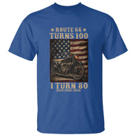 Route Highway 66 Turns 100 I Turn 80 T Shirt Vintage 1946 American Motorcycle Lover 80th Birthday Gift