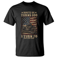 Route Highway 66 Turns 100 I Turn 70 T Shirt Vintage 1956 American Motorcycle Lover 70th Birthday Gift