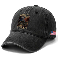 Route Highway 66 Turns 100 I Turn 70 Washed Cotton Baseball Cap Vintage 1956 American Motorcycle Lover 70th Birthday Gift