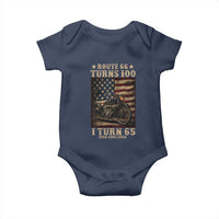 Route Highway 66 Turns 100 I Turn 65 Baby Onesie Vintage 1961 American Motorcycle Lover 65th Birthday Gift