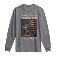 Route Highway 66 Turns 100 I Turn 65 Long Sleeve Shirt Vintage 1961 American Motorcycle Lover 65th Birthday Gift
