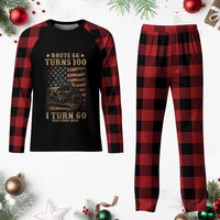 Route Highway 66 Turns 100 I Turn 60 Plaid Pajama Set Vintage 1966 American Motorcycle Lover 60th Birthday Gift