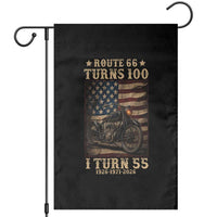 Route Highway 66 Turns 100 I Turn 55 Garden Flag Vintage 1971 American Motorcycle Lover 55th Birthday Gift
