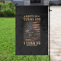 Route Highway 66 Turns 100 I Turn 55 Garden Flag Vintage 1971 American Motorcycle Lover 55th Birthday Gift