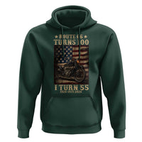 Route Highway 66 Turns 100 I Turn 55 Hoodie Vintage 1971 American Motorcycle Lover 55th Birthday Gift