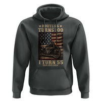 Route Highway 66 Turns 100 I Turn 55 Hoodie Vintage 1971 American Motorcycle Lover 55th Birthday Gift