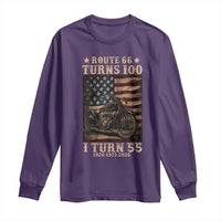 Route Highway 66 Turns 100 I Turn 55 Long Sleeve Shirt Vintage 1971 American Motorcycle Lover 55th Birthday Gift