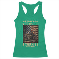Route Highway 66 Turns 100 I Turn 55 Racerback Tank Top Vintage 1971 American Motorcycle Lover 55th Birthday Gift