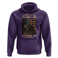 Route Highway 66 Turns 100 I Turn 35 Hoodie Vintage 1991 American Motorcycle Lover 35th Birthday Gift