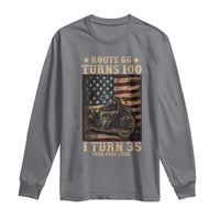 Route Highway 66 Turns 100 I Turn 35 Long Sleeve Shirt Vintage 1991 American Motorcycle Lover 35th Birthday Gift
