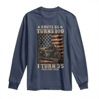 Route Highway 66 Turns 100 I Turn 35 Long Sleeve Shirt Vintage 1991 American Motorcycle Lover 35th Birthday Gift
