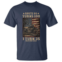 Route Highway 66 Turns 100 I Turn 35 T Shirt Vintage 1991 American Motorcycle Lover 35th Birthday Gift