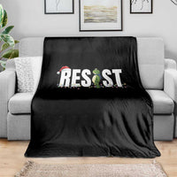 Resist Frog Christmas Throw Blanket Funny Portland Protest ICE Activist Meme 2025 - Wonder Print Shop