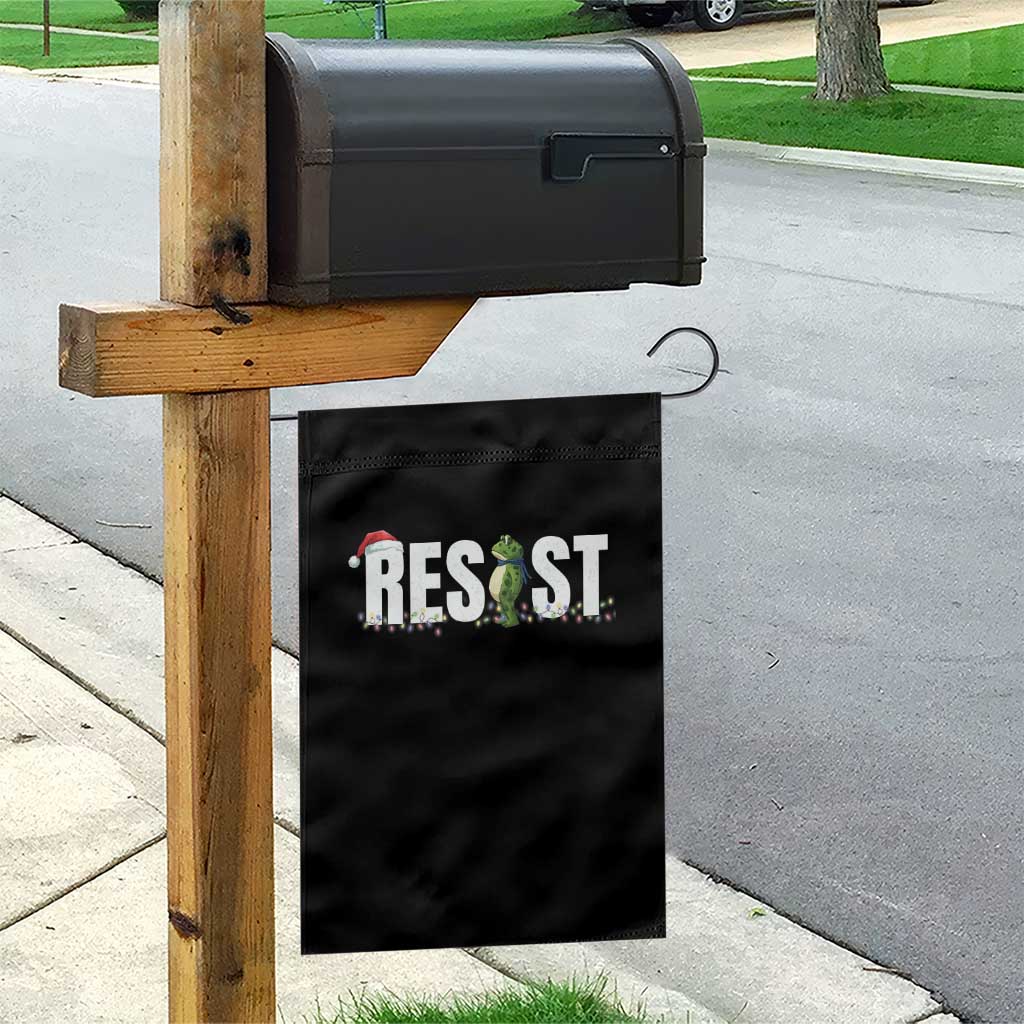 Resist Frog Christmas Garden Flag Funny Portland Protest ICE Activist Meme 2025 - Wonder Print Shop