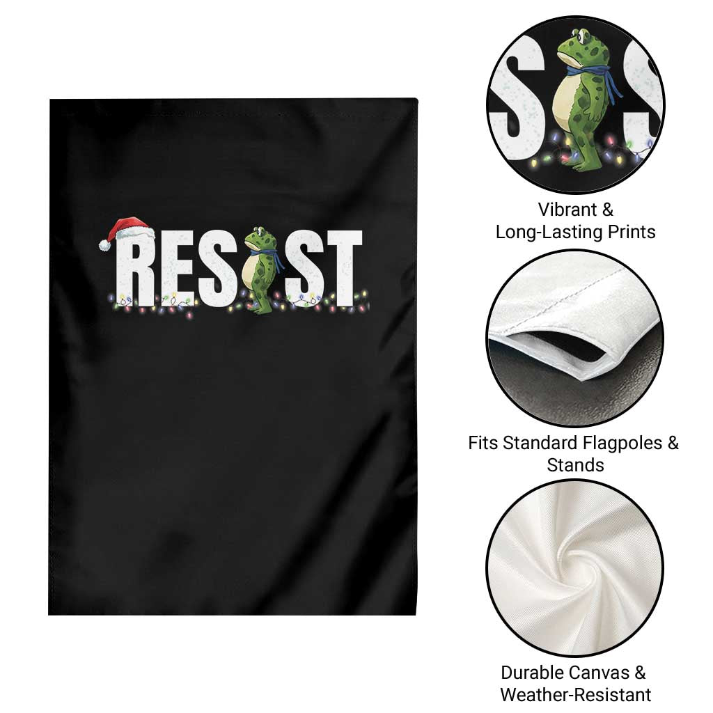 Resist Frog Christmas Garden Flag Funny Portland Protest ICE Activist Meme 2025 - Wonder Print Shop