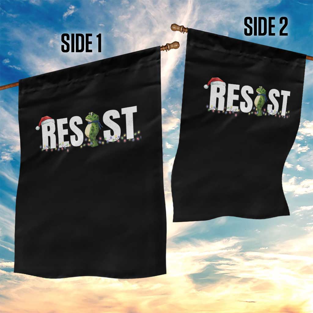 Resist Frog Christmas Garden Flag Funny Portland Protest ICE Activist Meme 2025 - Wonder Print Shop