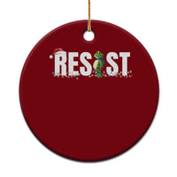 Resist Frog Xmas Ceramic Ornament Funny Portland Protest ICE Activist Meme 2025 - Wonder Print Shop