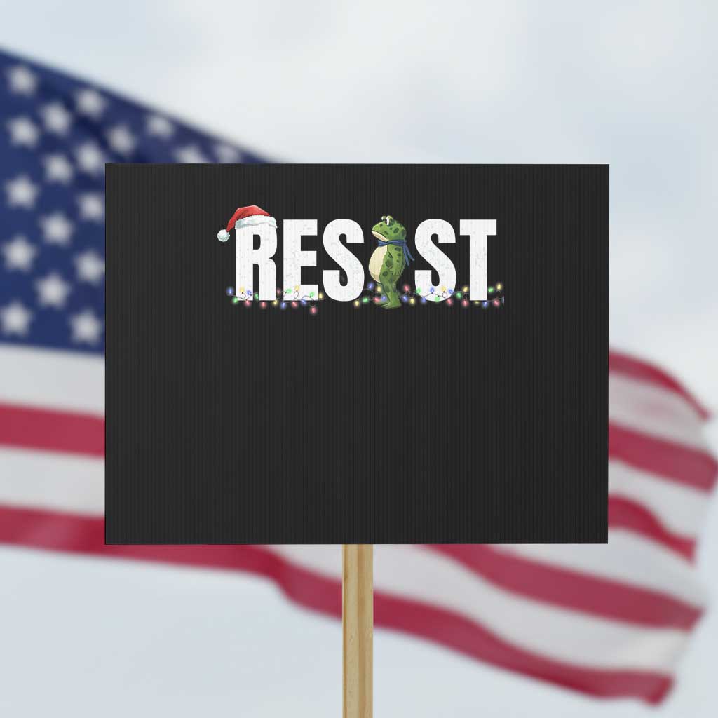 Resist Frog Christmas Protest Sign Funny Portland Protest ICE Activist Meme 2025 - Wonder Print Shop