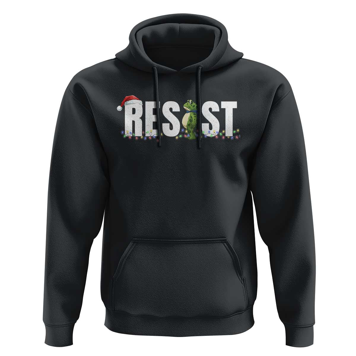 Resist Frog Christmas Hoodie Funny Portland Protest ICE Activist Meme 2025 - Wonder Print Shop