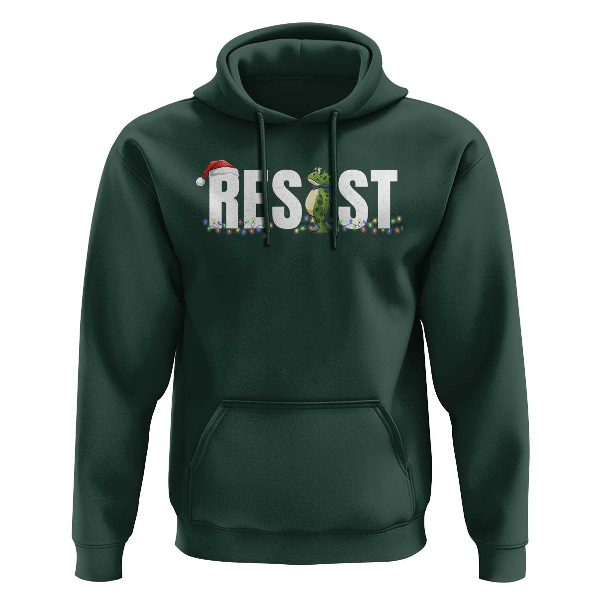 Resist Frog Christmas Hoodie Funny Portland Protest ICE Activist Meme 2025 - Wonder Print Shop