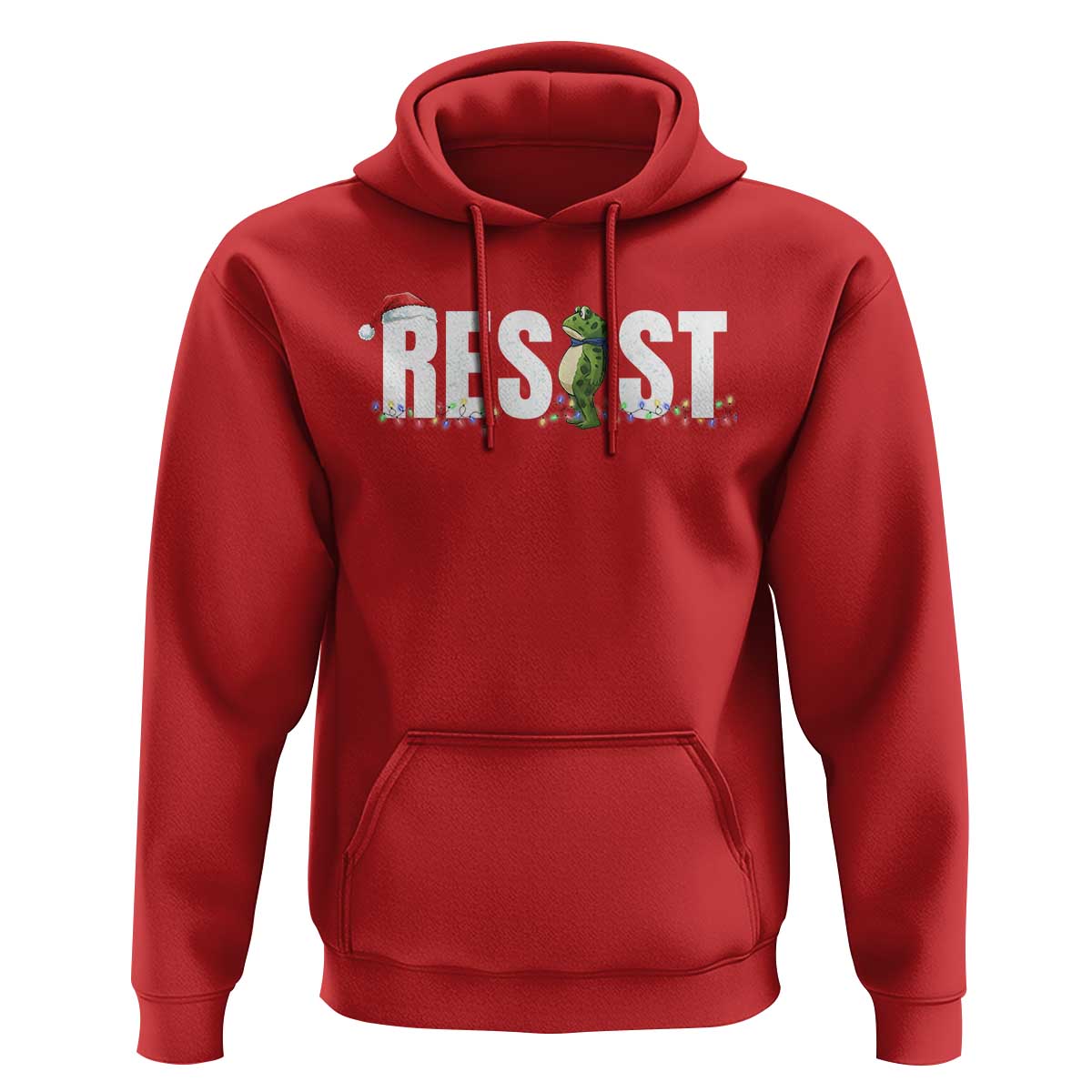 Resist Frog Christmas Hoodie Funny Portland Protest ICE Activist Meme 2025 - Wonder Print Shop