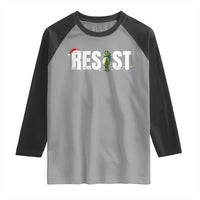 Resist Frog Christmas Raglan Shirt Funny Portland Protest ICE Activist Meme 2025 - Wonder Print Shop