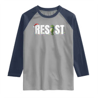 Resist Frog Christmas Raglan Shirt Funny Portland Protest ICE Activist Meme 2025 - Wonder Print Shop