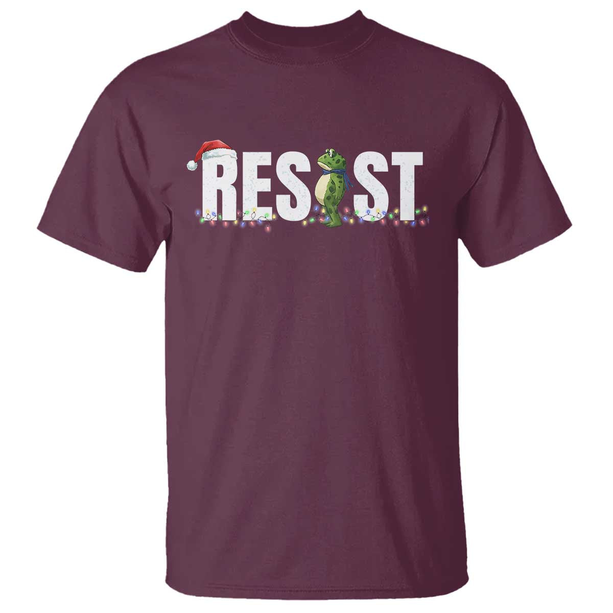 Resist Frog Christmas T Shirt Funny Portland Protest ICE Activist Meme 2025 - Wonder Print Shop