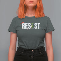 Resist Frog Christmas T Shirt For Women Funny Portland Protest ICE Activist Meme 2025 - Wonder Print Shop