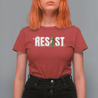 Resist Frog Christmas T Shirt For Women Funny Portland Protest ICE Activist Meme 2025 - Wonder Print Shop