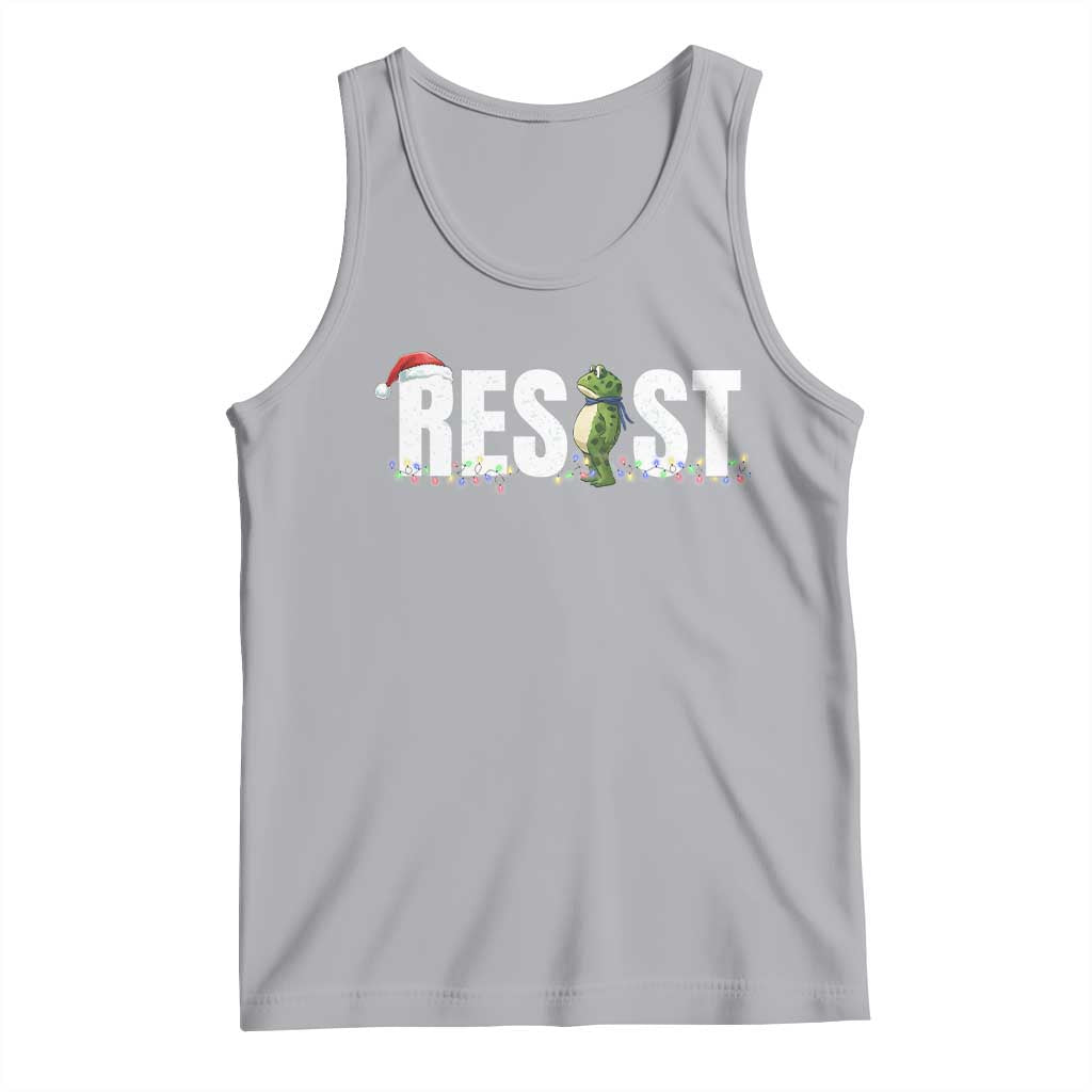 Resist Frog Christmas Tank Top Funny Portland Protest ICE Activist Meme 2025 - Wonder Print Shop