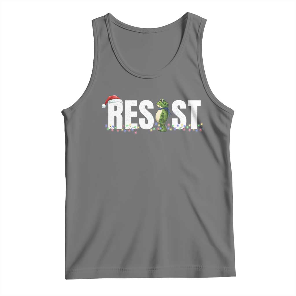 Resist Frog Christmas Tank Top Funny Portland Protest ICE Activist Meme 2025 - Wonder Print Shop