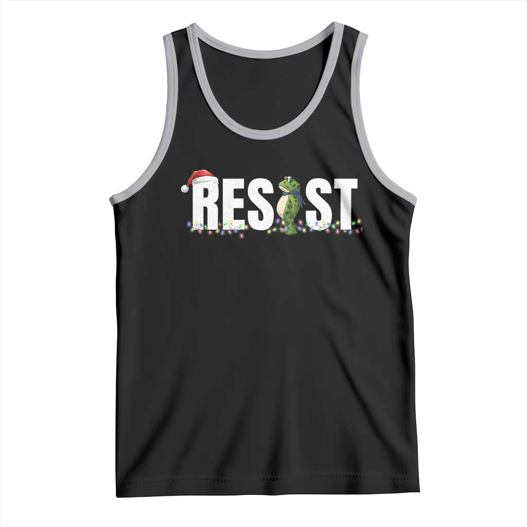Resist Frog Christmas Tank Top Funny Portland Protest ICE Activist Meme 2025 - Wonder Print Shop