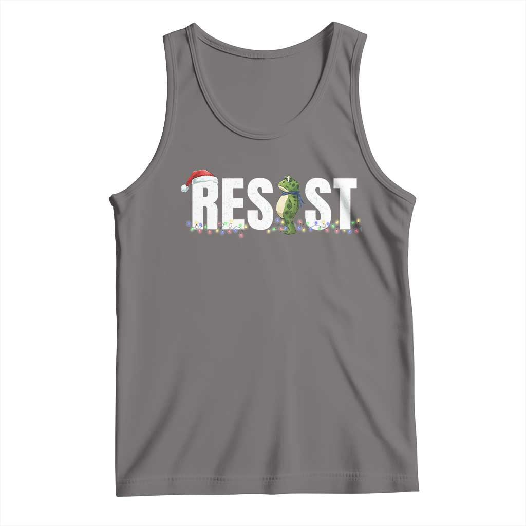 Resist Frog Christmas Tank Top Funny Portland Protest ICE Activist Meme 2025 - Wonder Print Shop