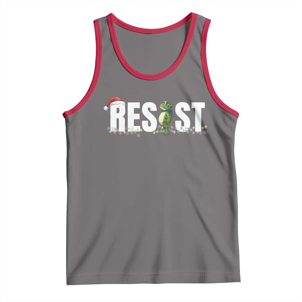 Resist Frog Christmas Tank Top Funny Portland Protest ICE Activist Meme 2025 - Wonder Print Shop