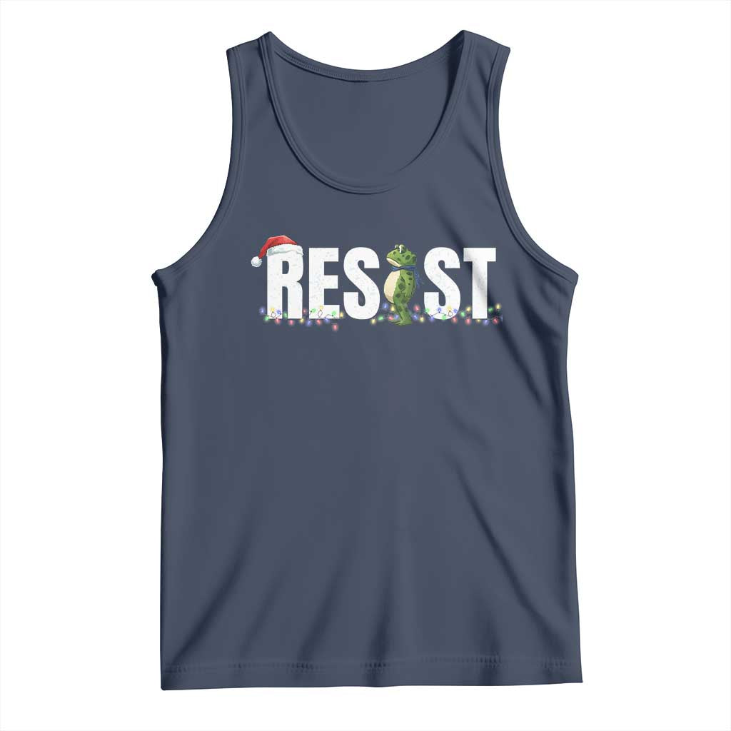 Resist Frog Christmas Tank Top Funny Portland Protest ICE Activist Meme 2025 - Wonder Print Shop