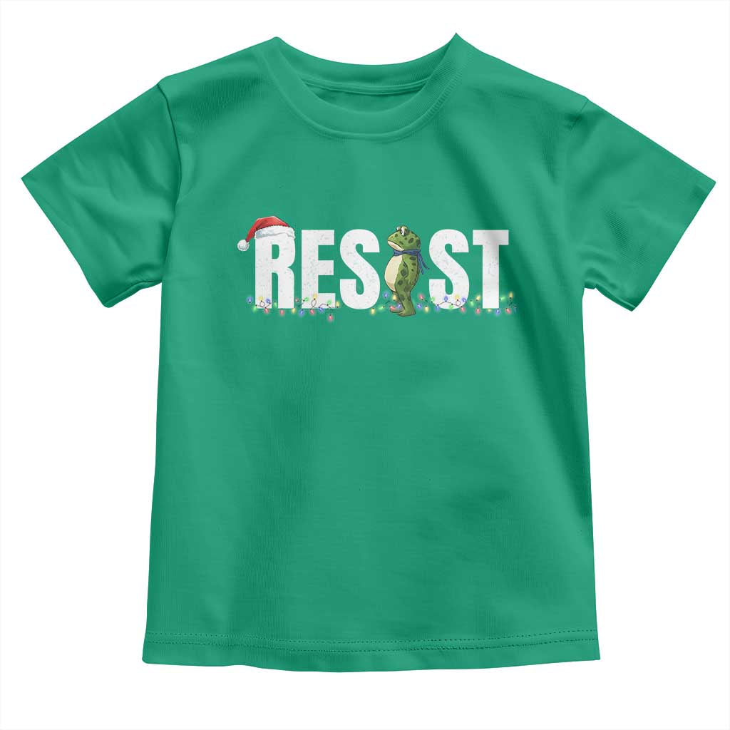 Resist Frog Christmas Toddler T Shirt Funny Portland Protest ICE Activist Meme 2025 - Wonder Print Shop