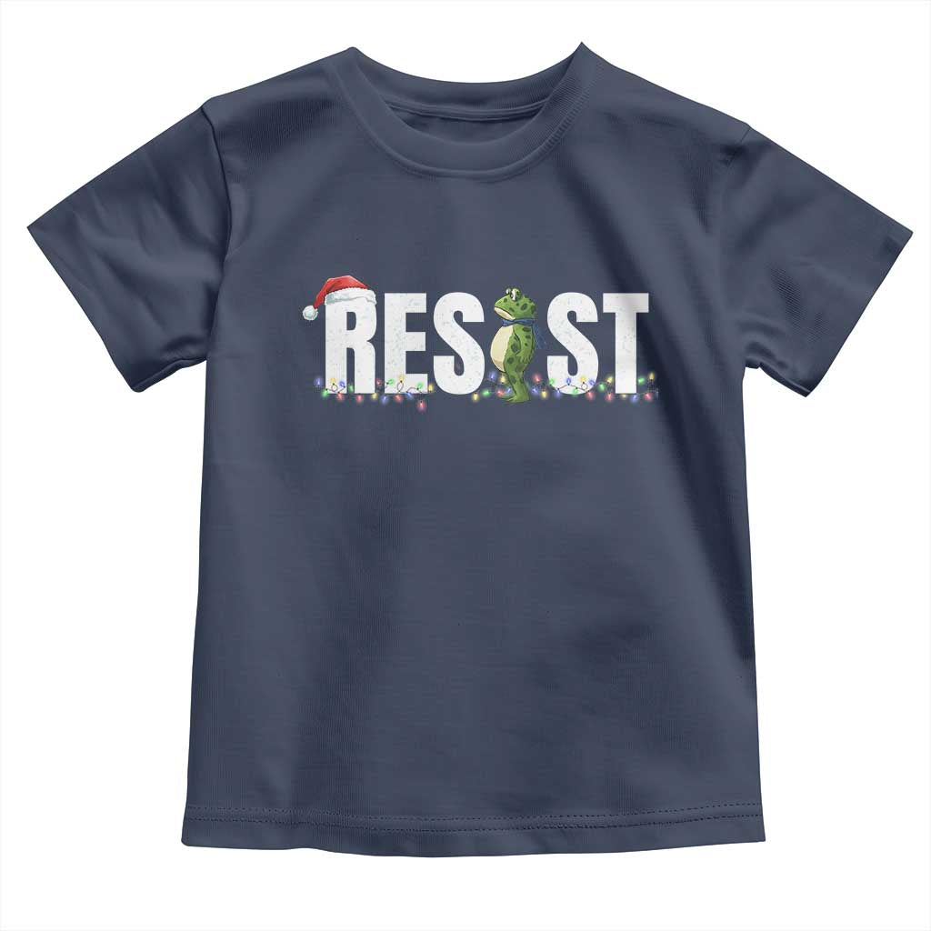 Resist Frog Christmas Toddler T Shirt Funny Portland Protest ICE Activist Meme 2025 - Wonder Print Shop