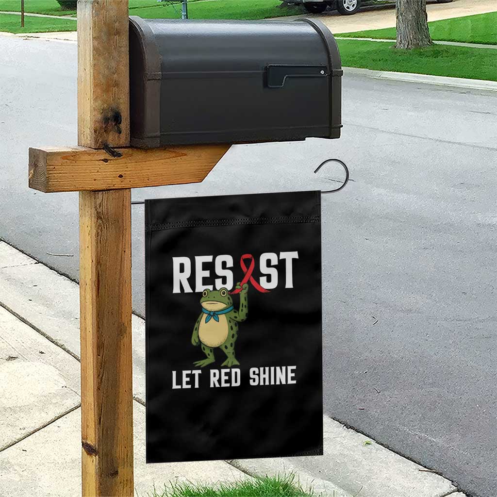 Resist Frog AIDS Awareness Garden Flag Funny Portland Activist Meme HIV Support Red Ribbon - Wonder Print Shop