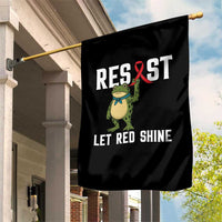 Resist Frog AIDS Awareness Garden Flag Funny Portland Activist Meme HIV Support Red Ribbon - Wonder Print Shop