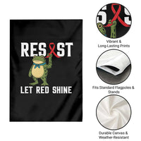 Resist Frog AIDS Awareness Garden Flag Funny Portland Activist Meme HIV Support Red Ribbon - Wonder Print Shop
