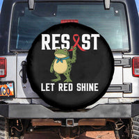 Resist Frog AIDS Awareness Spare Tire Cover Funny Portland Activist Meme HIV Support Red Ribbon - Wonder Print Shop