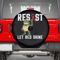 Resist Frog AIDS Awareness Spare Tire Cover Funny Portland Activist Meme HIV Support Red Ribbon - Wonder Print Shop